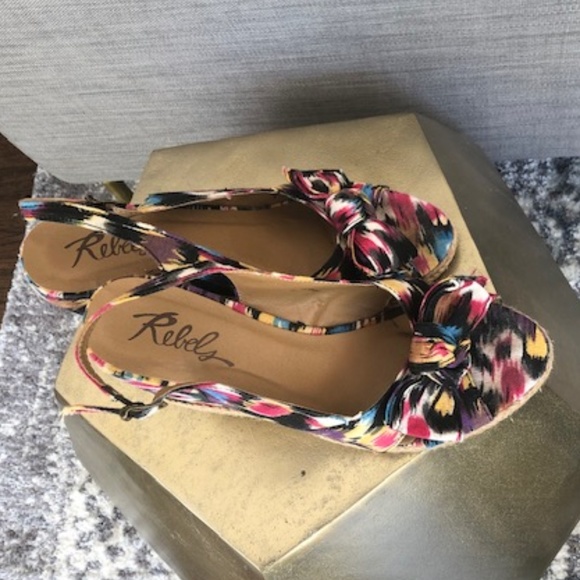 Rebels Espadrille platform heels -Josephine sz 10 - Picture 5 of 8